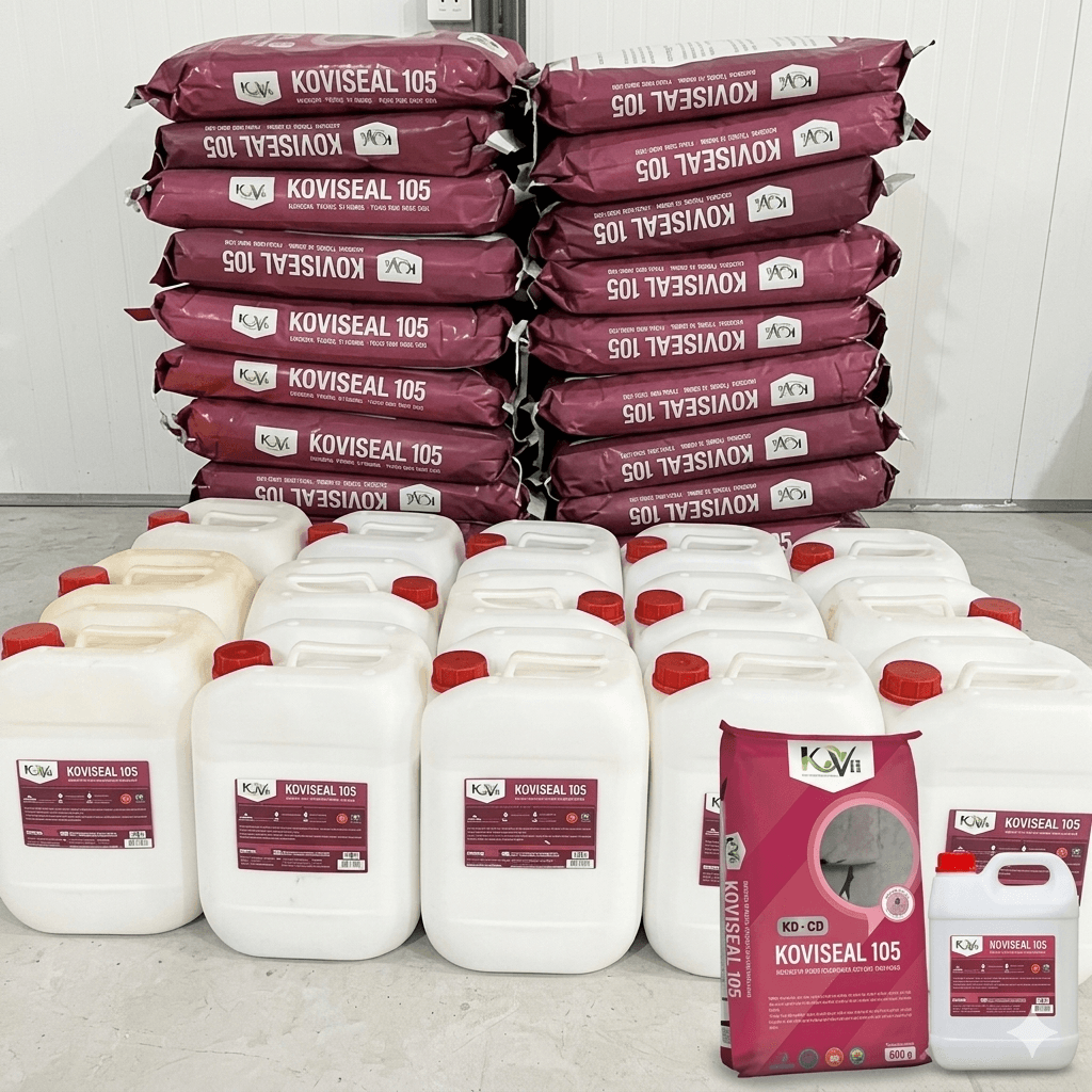 Màng Chống Thấm Xi Măng Polymer Đàn Hồi Koviseal 105 Màng Chống Thấm Xi Măng Polymer Đàn Hồi Koviseal 105
