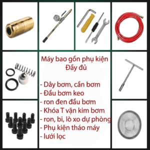 phụ kiện đi kèm khi mua máy bơm keo SL-500