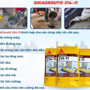 Ứng dụng thực tế của vữa tự san mác 600 SikaGrout